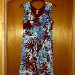 Blue floral dress
